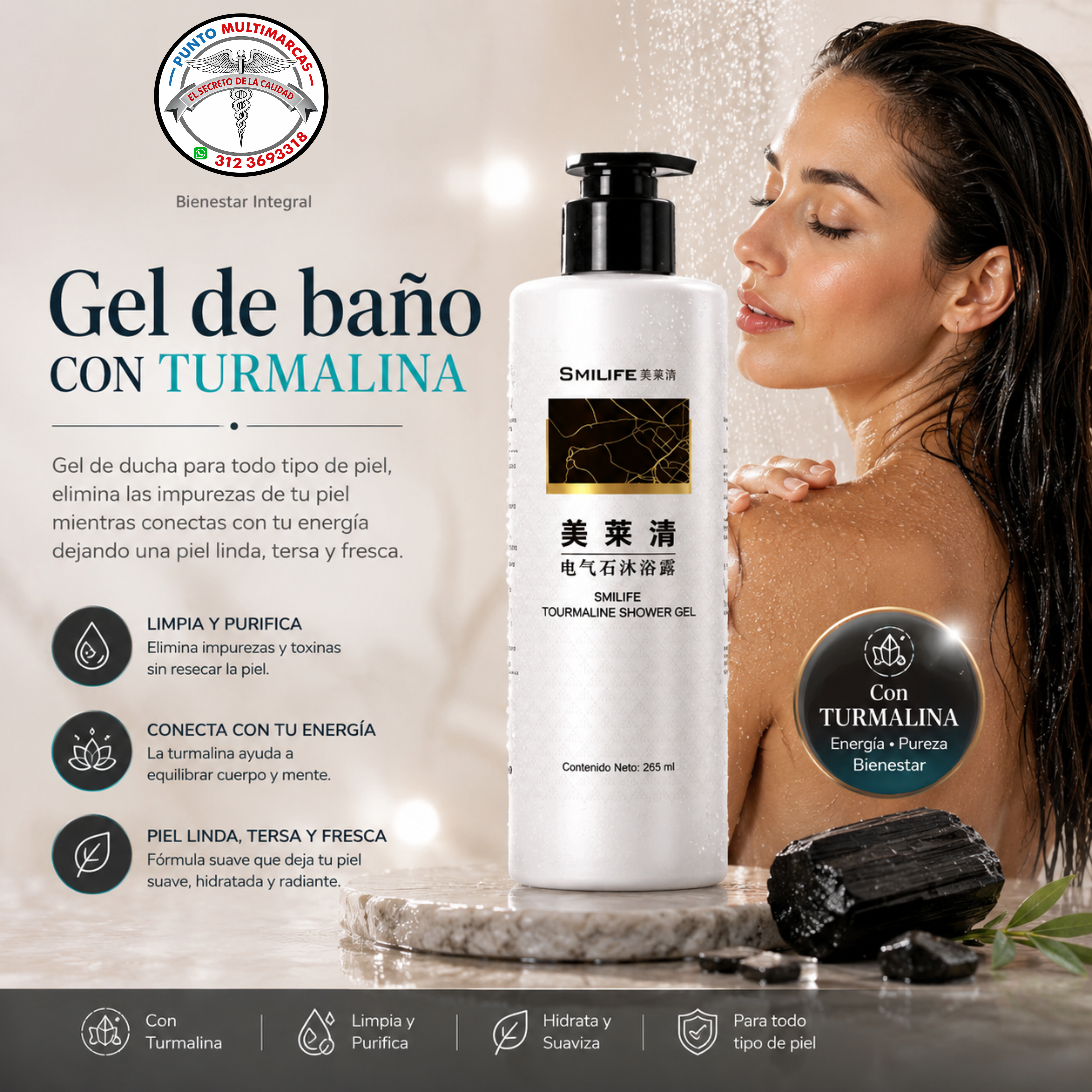 Smilife Gel de Baño Turmalina